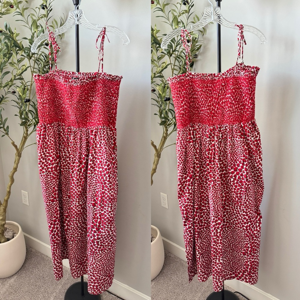 J. Crew Paloma Dress In Strawberry Swirl Cotton Poplin - Picture 2 of 7